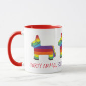 PARTY ANIMAL Rainbow Donkey Piñata Birthday Fiesta Tasse (Links)
