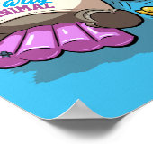 Party Animal Rhino Aufblasbare Matratze Cartoon Poster (Ecke)