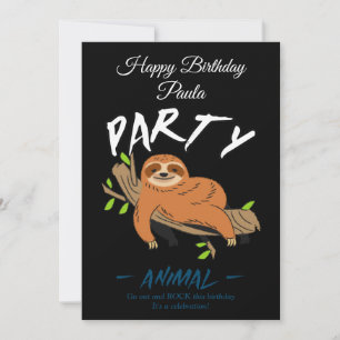 Party animal sloge fzy Happy Geburtstagskarte