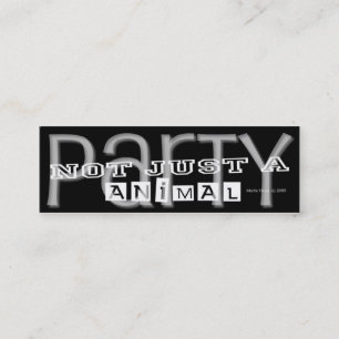 Party Animal - Social Media Personal Card Mini Visitenkarte
