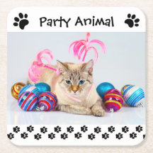 Party Animal - Square Drink Untersetzer