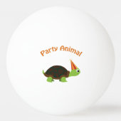 Party Animal Turtle Tischtennisball (Rückseite)