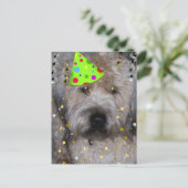 Party Animal Wheaton Terrier Postkarte (Stehend Vorderseite)