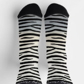 "Party Animal" Zebra Print Fun Personalizable Text Socken (Oben)