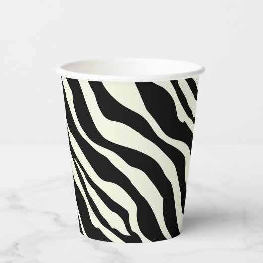 Party Animal Zebra Print Paper Cup Pappbecher (Vorderseite)