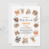 Party Animals 2. Geburtstag | Süße Dschungeltiere Dankeskarte (Vorderseite)