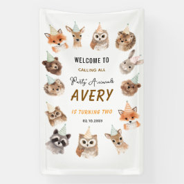 Party Animals 2nd Birthday | Cute Jungle Animal Banner