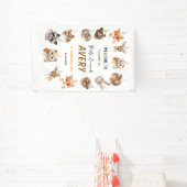 Party Animals 2nd Birthday | Cute Jungle Animal Banner (InSitu)