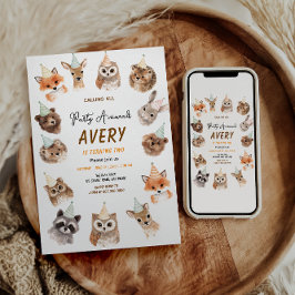 Party Animals 2nd Birthday | Cute Jungle Animal Einladung