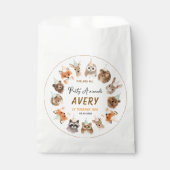 Party Animals 2nd Birthday | Cute Jungle Animal Geschenktütchen (Vorderseite)