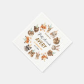 Party Animals 2nd Birthday | Cute Jungle Animal Serviette (Ecke)
