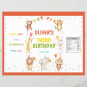Party Animals Birthday Chip Bag Wrapper Flyer (Vorne)