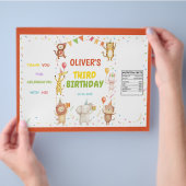 Party Animals Birthday Chip Bag Wrapper Flyer (Hand)