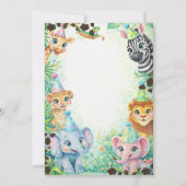 Party Animals Birthday Colorful Rainbow  Einladung (Rückseite)