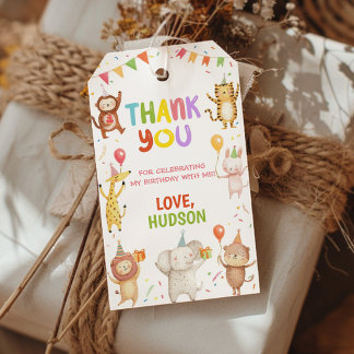 Party Animals Birthday Party Thank You Geschenkanhänger