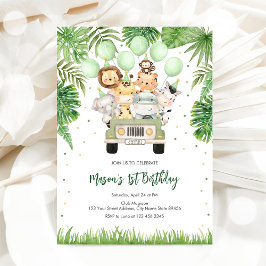 Party Animals Boy Birthday Invitation Einladung