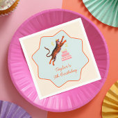 Party Animals Colorful Tiger Kids Birthday Serviette