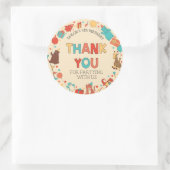 Party Animals Danke Geschenk Runder Aufkleber (Tasche)