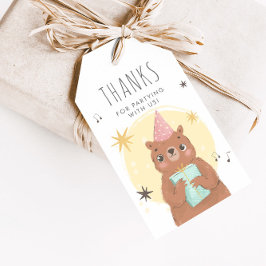 Party Animals Farbige Kindergeburtstag Gastgeschen Geschenkanhänger