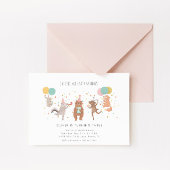 Party Animals Farbiges Kindergeburtstag Party Einladung