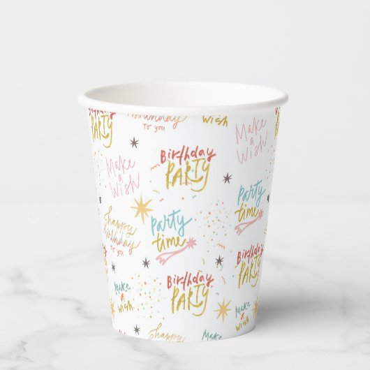 Party Animals Farbiges Kindergeburtstag Party Pappbecher (Vorderseite)