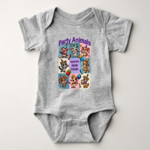 Party Animals "Frohes Neues Jahr" Baby Strampler