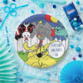 Party Animals Funny Birthday Party Pappteller (Party)