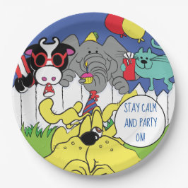 Party Animals Funny Birthday Party Pappteller