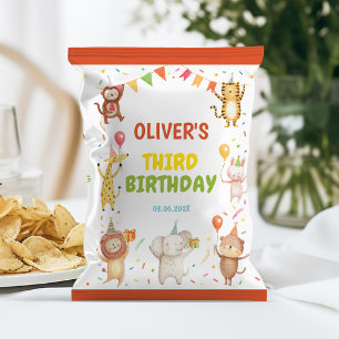 Party Animals Geburtstags-Chip-Tüten-Verpackung Flyer