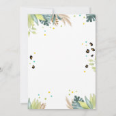 Party Animals Girl Safari 2. Geburtstag Einladung (Rückseite)