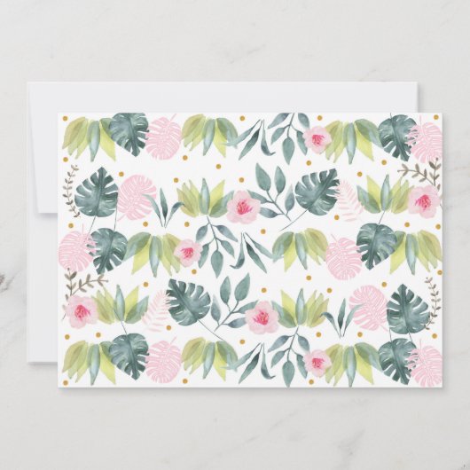 Party Animals Girl Safari Geburtstag Einladung (Rückseite)