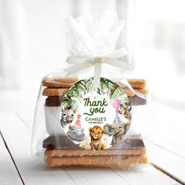 Party Animals Jungle Personalisiert Danke Geschenkanhänger