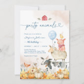 Party Animals Kids Birthday Invitation Einladung (Vorderseite)