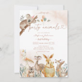 Party Animals Kids Birthday Invitation Einladung (Vorderseite)