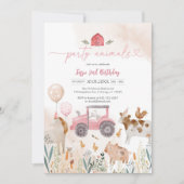 Party Animals Kids Birthday Invitation Einladung (Vorderseite)