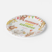 Party Animals Kindergeburtstag-Papierplatten Pappteller (Schrägansicht)