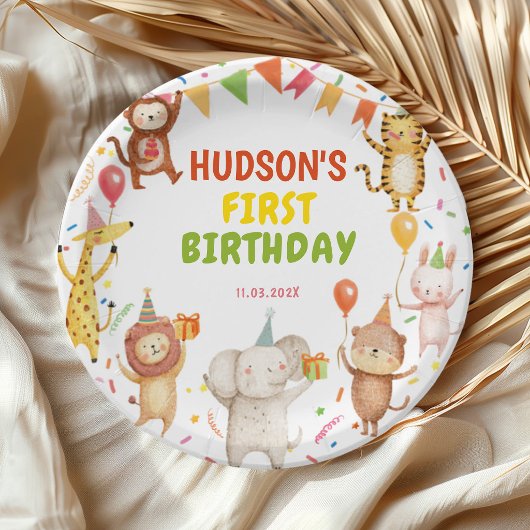 Party Animals Kindergeburtstag-Papierplatten Pappteller