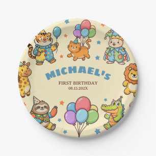 Party Animals Kindergeburtstag Whimsical ZOO Pappteller