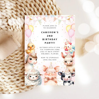 Party Animals Safari Birthday Party Invitation Einladung