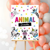 Party Animals Safari Food Animals Snacks Geburtsta Poster
