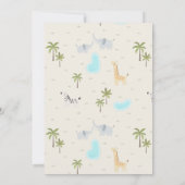 Party Animals Safari Foto Kindergeburtstag Einladung (Rückseite)