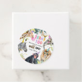 Party Animals Safari Girl Pink Danke Wild Time Geschenkanhänger (Beispiel)