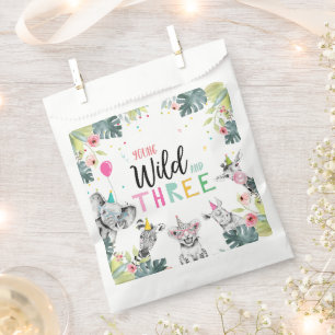 Party Animals Safari Girl Young Wild and Three Geschenktütchen
