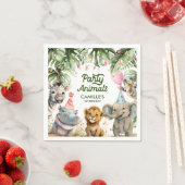 Party Animals Safari Personalisiert Paper Serviette (Beispiel)