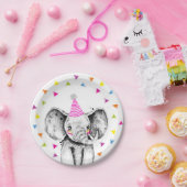 Party Animals Safari Wild Elephant Jungle Birthday Pappteller (Party)