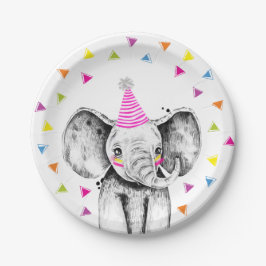 Party Animals Safari Wild Elephant Jungle Birthday Pappteller