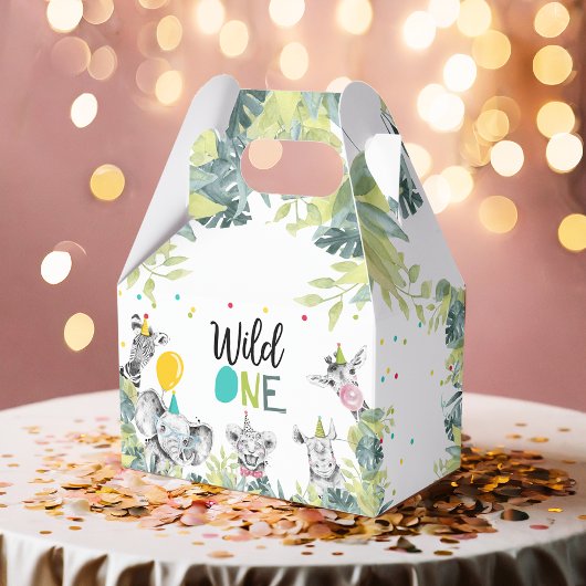 Party Animals Safari Wild One Boy Geburtstag Geschenkschachtel