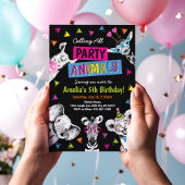 Party Animals Wild Safari Birthday Party Einladung