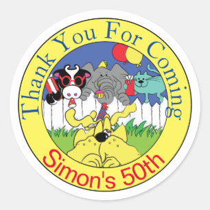 Party Animes lustige Geburtstagsparty Runder Aufkleber