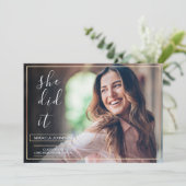 Party Ankündigung 2023 Graduate Foto Card (Stehend Vorderseite)